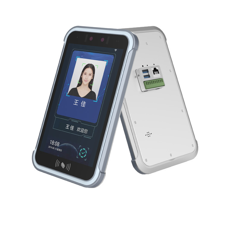 8 Inch LINUX Face Recognition Temperature Reader With Temperature Measuring Device